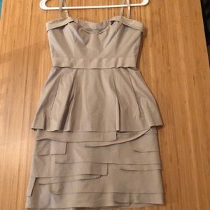 BCBG Tan Cocktail Dress